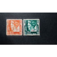НИДЕРЛАНДЫ  \н13\ Нидерландская Индия 1934\1947 королева Вильгельмина. надпечатка
