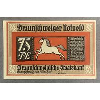 Нотгельд Брауншвейг 75 пфеннигов 1921 год. Веймарская республика