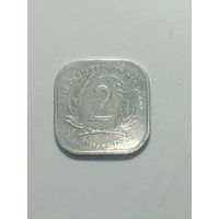 Восточные Карибы 2 цента 2000 года .