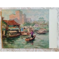 1954. Титов. Порт Дальний - джонки (Дайрен)