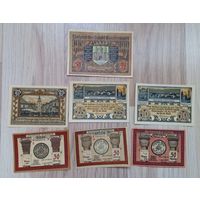 Нотгельд  пфенниги 7 штук