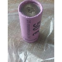 2 евро unc  в банковской тубе