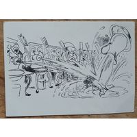 Анненков Ю. Открытка из набора Чуковский К. И. "Мойдодыр". 1970 г. Чистая