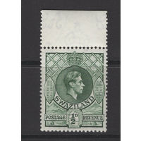 1938 Свазиленд ** George VI, марка из серии с полем (SG 28a), Британские колонии