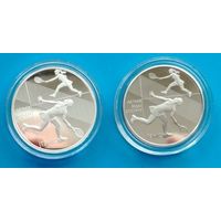 20 рублей 2020 серебро + 1 рубль 2020 медно-никель &quot;Летние виды спорта Теннис&quot;