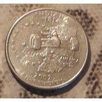25 центов (квотер) 2002 D США Индиана