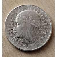 5 злотых,Ядвига,1933 г,с рубля.