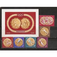 ФФ1 Румыния 1961 Ол. игры Мельбурн блок со следами от наклеек