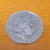 50 пенсов Великобритания 2005