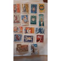 Сборка марок СССР - разные исторические события 16 штук 60-х-70-80-х годов