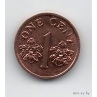 Республика Сингапур. 1 цент 1992, 1994, 1995. Щит ниже щитодержателей. Цветок сингапурская орхидея. Погодовка. Цена за одну монету.