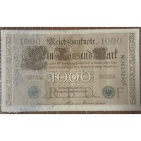 Банкнота 1000 марок 1910 год. Германская империя.