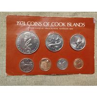 Острова Кука 1, 2, 5, 10, 20, 50 центов, 1 доллар 1972 г. Годовой набор