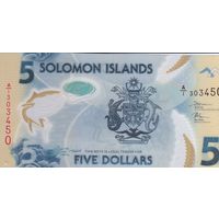 Соломоновы острова 5 долларов 2019 (UNC)