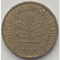 Германия 5 пфеннигов 1991 г. G