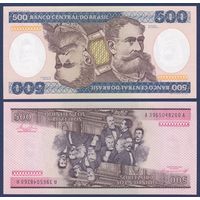 Бразилия, 500 крузейро 1981-1985 г., P-200b (первый президент Деодору да Фонсека), UNC