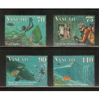Вануату-1997 (Мих.1028-1031) , ** , Морская фауна,Рыбы, Дайвинг (полная серия)