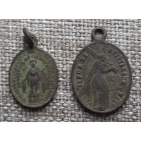 Образок медальон католический, малый , пара.