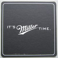Подставка под пиво "Miller "/США/. Размер 93 *93 мм.