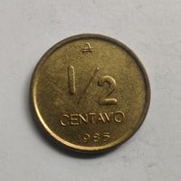 Аргентина 1/2 сентаво 1985 г.