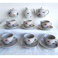 Сервиз чайный, Минский фарфоровый завод, 1960-е гг., ручная роспись