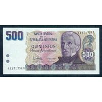 Аргентина 500 песо 1984 год, UNC