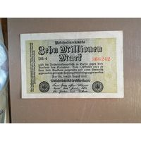 Германия, 10 миллионов марок, 1923 год, Ro.105a (DEU-118) 22.8.23г. в/з Hakenstern #6