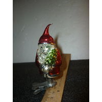 Ёлочная игрушка на прищепке. Дед Мороз. ГДР