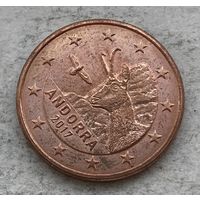 Андорра 5 евроцентов 2017 - Бородач (Серна)