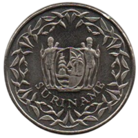 Республика Суринам. 100 центов 1989. UNC