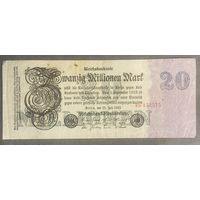 Банкнота 20 миллионов марок 1923 год. Веймарская республика