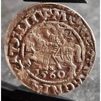 С РУБЛЯ! много лотов, Полугрош, 1/2 гроша 1560 года, Сигизмунд II, м.д. Вильно, Литва ХОРОШИЙ!