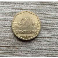 Werty71 Перу 20 сентимо 2012 без точек