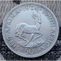 ЮАР 50 центов 1964 года. Серебро. Сторгуй за свою цену, предложи обмен! S60-2