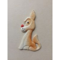 Елочная игрушка Собака, пластик
