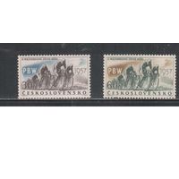 Чехословакия-1957 (Мих.1013-1014) , **, Спорт, Велоспорт ,Велосипеды