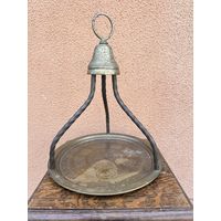 Старинный  редкий латунный поднос, Европа, много лотов с рубля