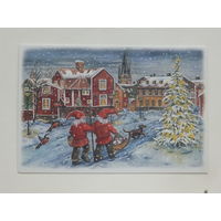 Швеция новым годом 1990-е  11х17 см