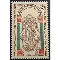 Франция. 1966г. Mi1544**. 1000 лет монастыря Мон-Сен-Мишель.