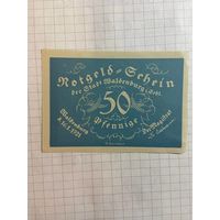 50 пфеннингов (нотгельды) г. Германия.