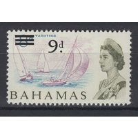 Багамы / Bahamas 1965 ** надпечатка 9d,  марка из серии