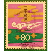 Япония 1990. Стилизованые благоприятно ные облака дзуй-ун