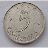 Франция 5 сантимов 1964 год, XF