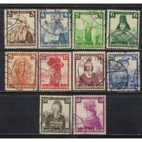 Германия Рейх 1935 Неотложная помощь Женские национальные костюмы Полная #588-97