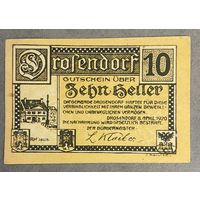 Геллеров Нотгельд Австрия Дрозендорф, 10 геллеров 1920 год