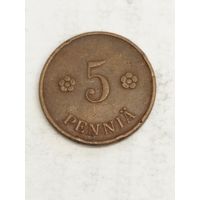 Финляндия 5 пенни 1922