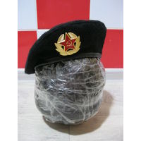 Чёрный Берет с крабиком(размеры 55,56,57,58,59)