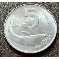 Италия 5 лир, 1970    ( 1-2-7 )