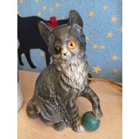 Кот ночник фарфор