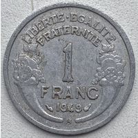 Франция 1 франк 1949 г. B